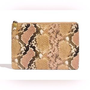 Madewell — The Leather Pouch Clutch: Snake Embossed Edition